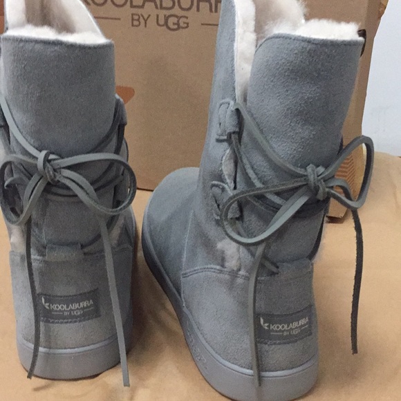 NWB UGG SHAZI SHORT WILD DOVE DAMAGE Koolaburra HI boot shoe water resistant - Picture 1 of 8